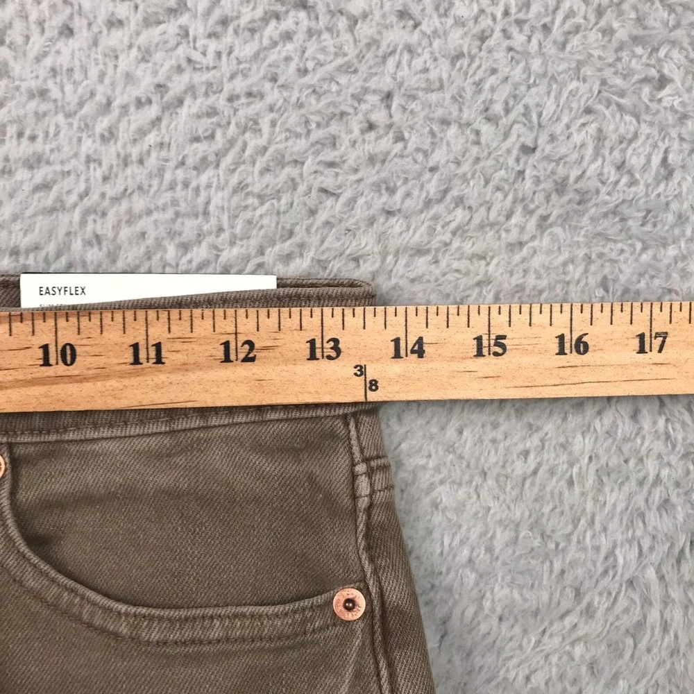 American Eagle Jeans Mens 26x30 Brown Slim Straight Easy Flex Stretch Denim NEW